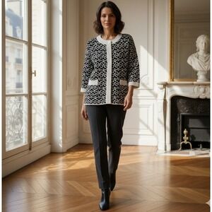 Trixi Schober Luxury Merino Wool Cardigan Jacket Women's 16 Designer Knit